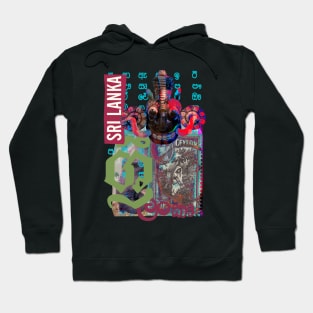 Sri Lanka Devil Mask Ceylon Tea Collage Hoodie